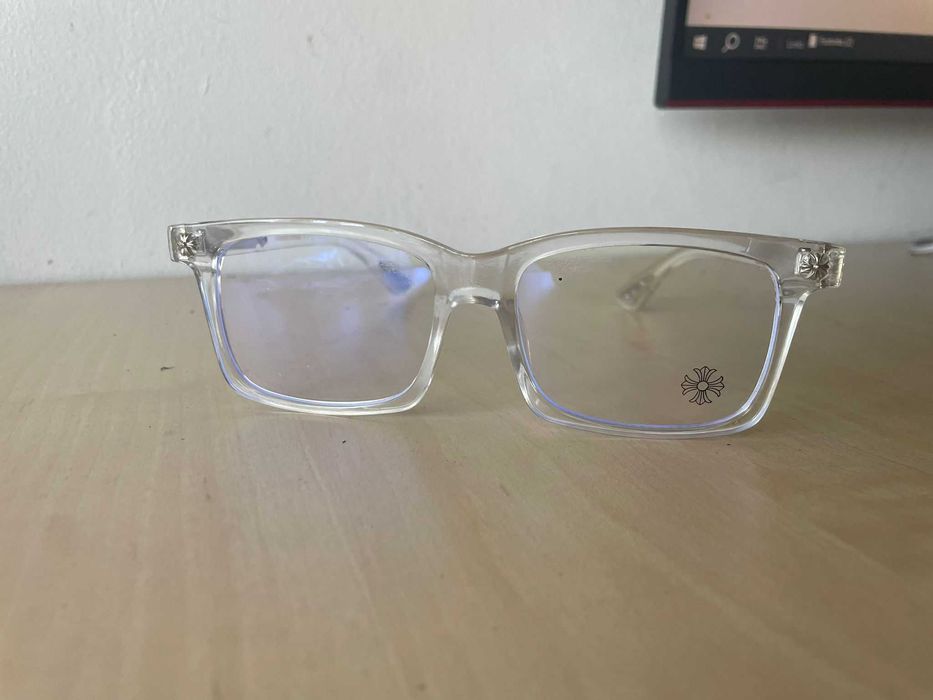 ochelari anti blue ligt Chrome Hearts, albi transparenti
