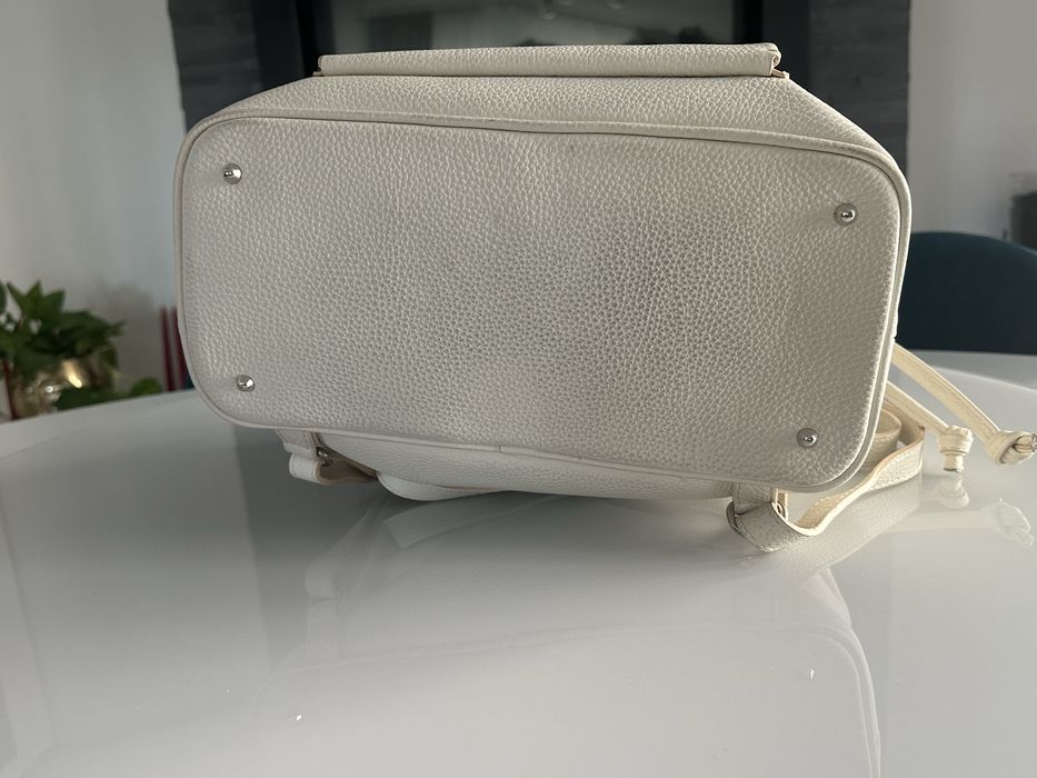 Rucsac piele naturala alb, Iutta