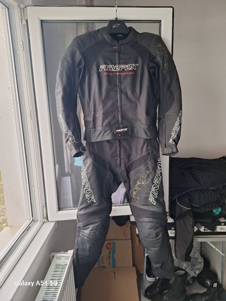 Costum moto dama/femei piele Firefox marime42