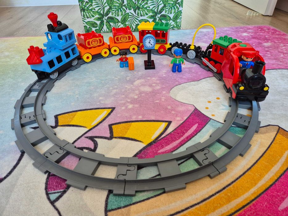 Trenulet electric lego plus piese de construit