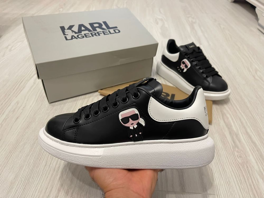 Adidasi Karl Lagerfeld Unisex | Negru | Piele