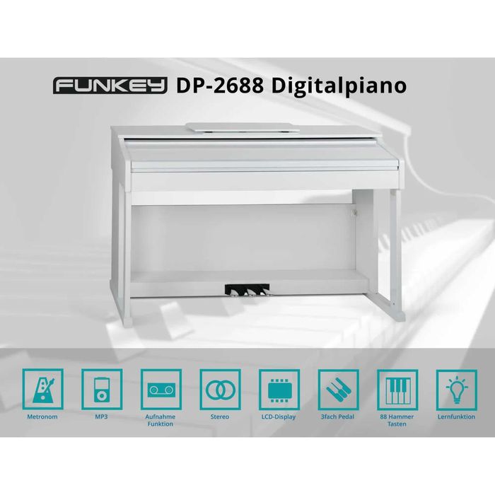 Pian digital FunKey DP-2688A Alb Mat