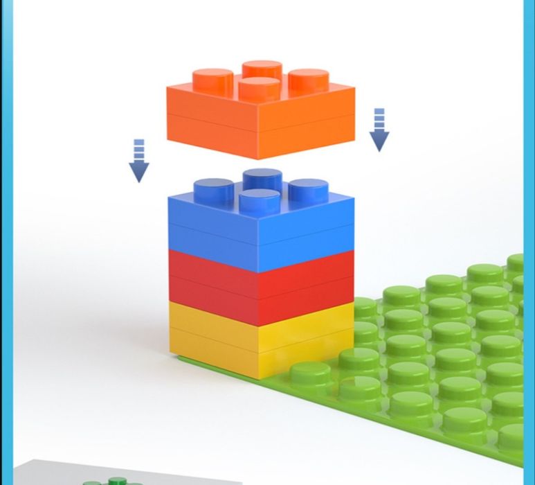 Комплект строителни блокчета за деца, Съвместим с LEGO