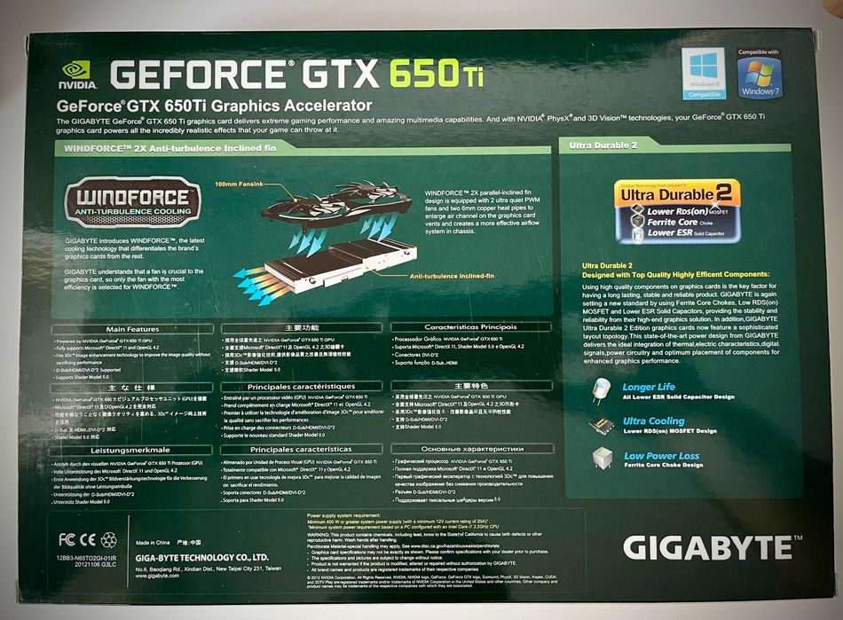 Gigabyte NVIDIA GeForce GTX 650 Ti