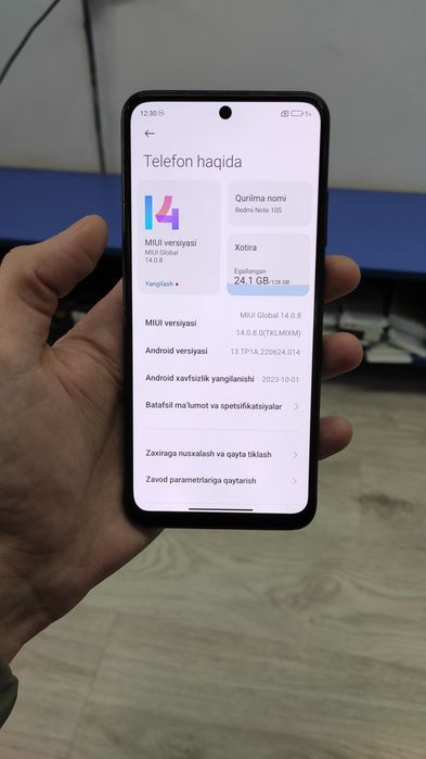 Redmi note 10s память 128gb хама жом ишлаши зор