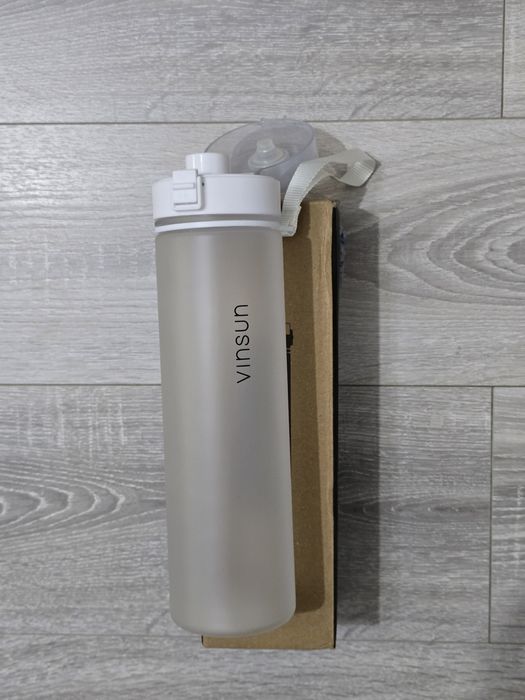 Sticlă sport apă VINSUN 1L – Tritan BPA-Free, etanșă, ușoară