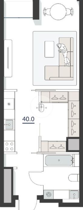 Срочно продаётся квартира 41,62 м2 в Nest One 2/12/23