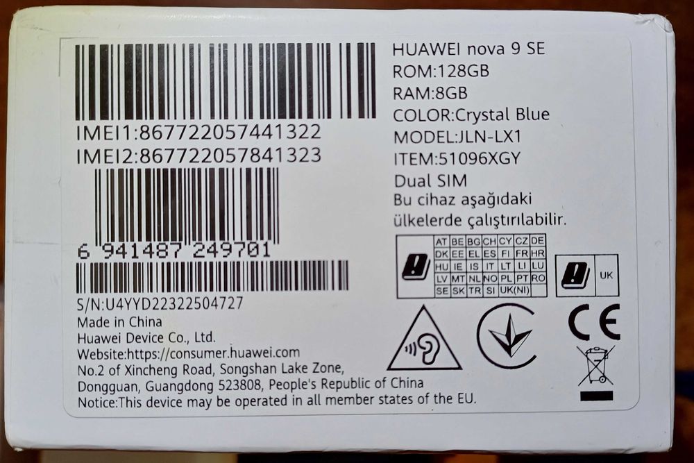 Smartphone HUAWEI NOVA 9 SE