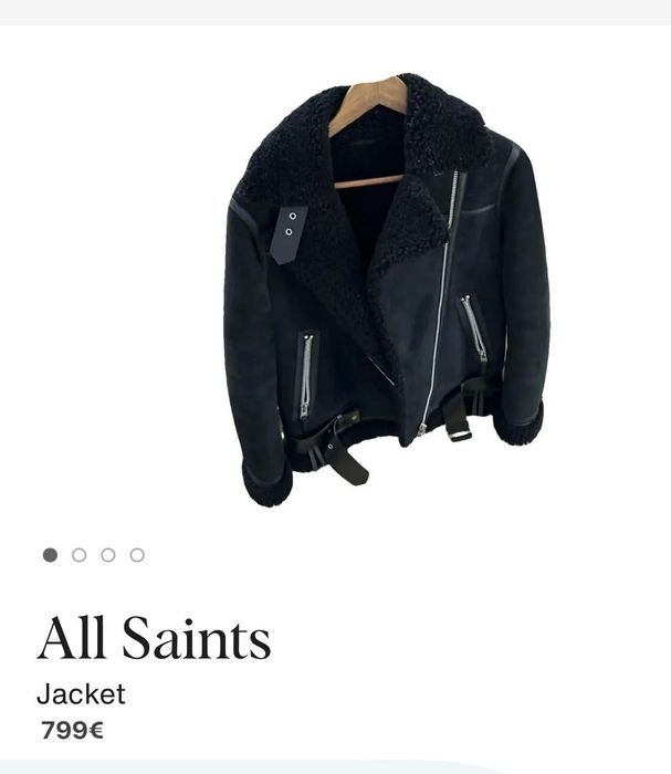 Urgent ! Ultimul preț ! Geaca piele întoarsă aviator all saints