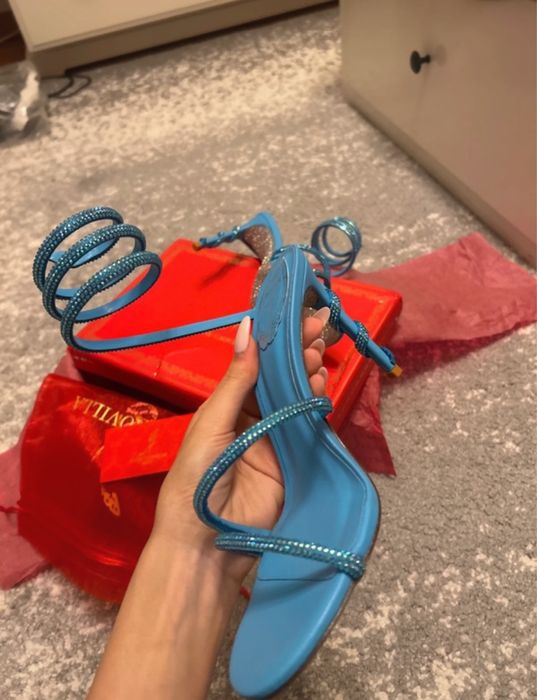 Sandale Rene caovilla piele naturala pe stoc