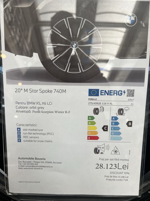 Jante Roti Iarna Msport Noi 2024 X5 G05 X6 G06 305 40 20 & 275 45 20