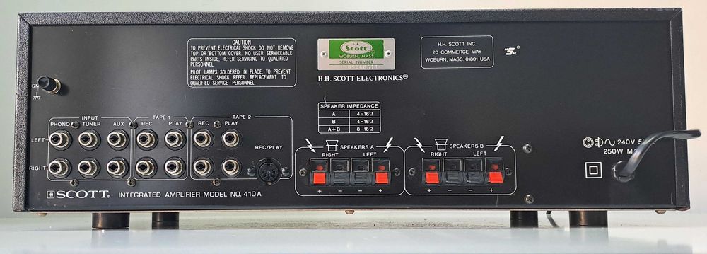 Scott 410A Integrated Amplifier Wu metre ace