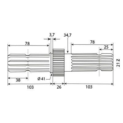 AX PRIZA PUTERE JOHN DEERE L101777, L110178, L151598, L156976, L173282, R93500, 4933, VPH4040,