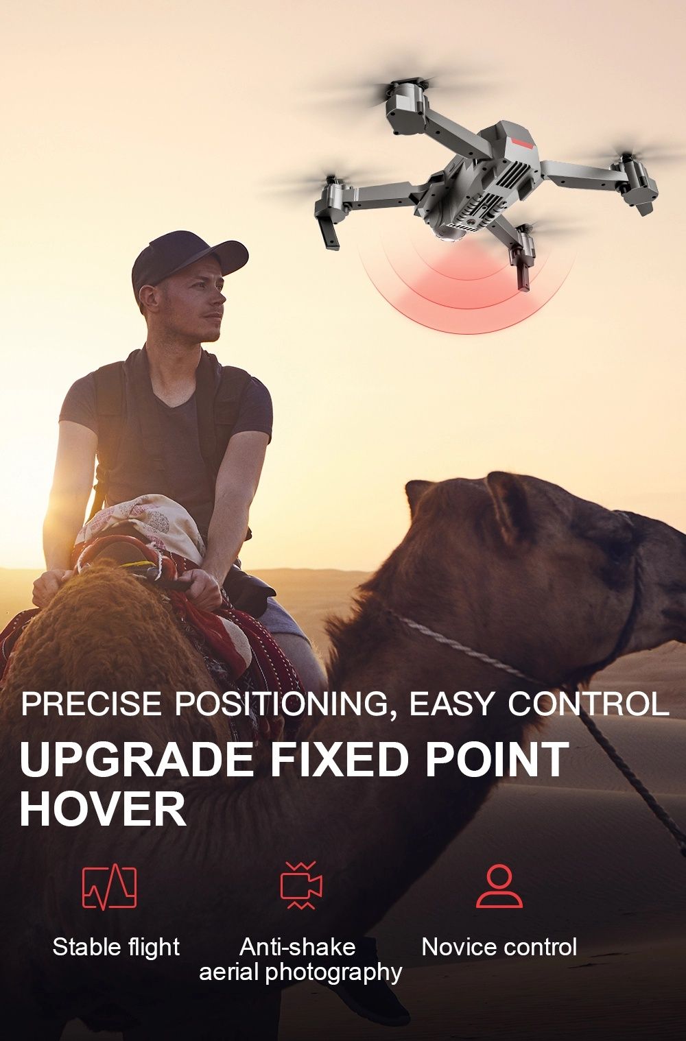 Dronă profesionala 4K cu Gps,Follow Me, anti lost,return, air gesture