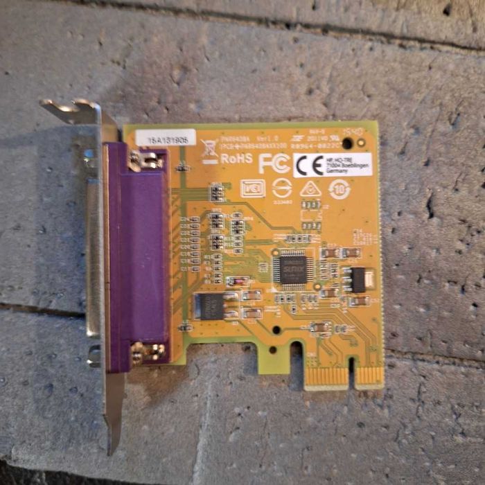 Card, placa adaptor PCIe la port LPT paralel, IEEE1284