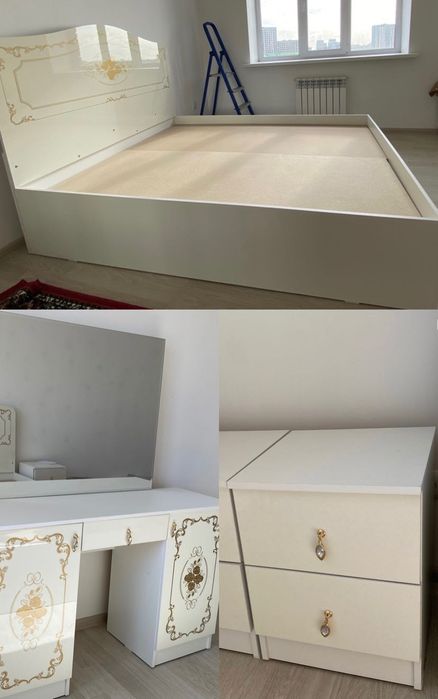 Спальный гарнитур состоит из 4 предмета