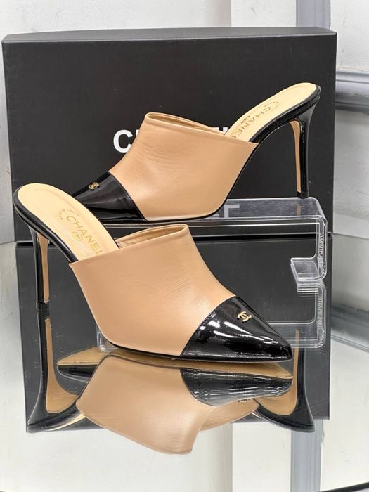 Pantofi-sandale-Balerini Chanel colecția noua Piele naturală 100%