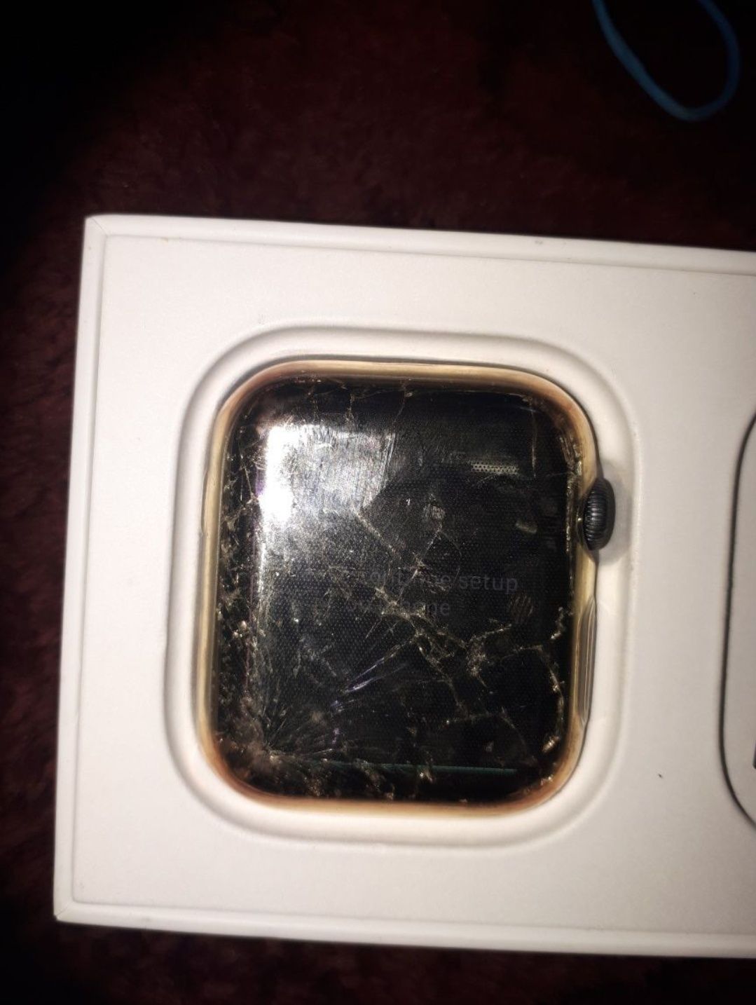 Ceas Apple4,display crapat,2bratari: silicon+metalica,husa