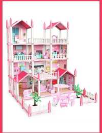 Кукольный домик в голубом и розовом цвете