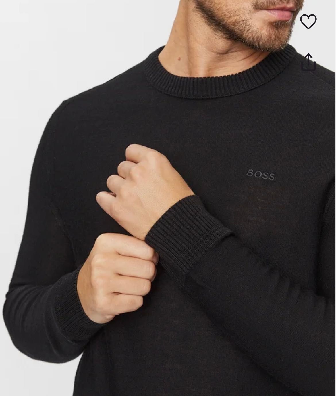 Пуловер Hugo Boss Avac_C 50501762 Черен Regular Fit