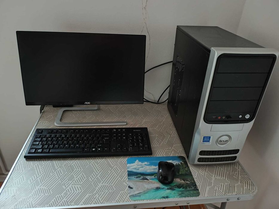Desktop, Intel i3, 8GB, SSD 512GB+Monitor 21,5"+DVD