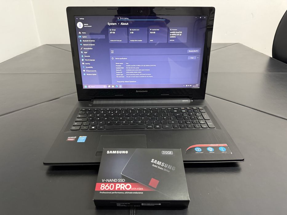 Laptop Lenovo G50, SSD 500GB Samsung PRO, I3, Ram 16Gb, AMD Radeon 2Gb