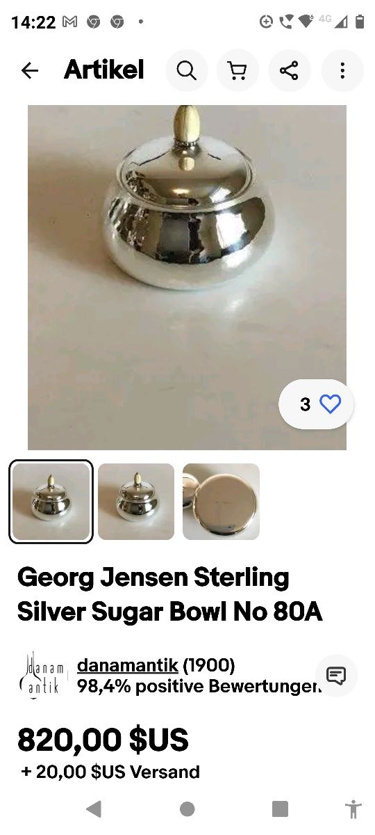 Georg Jensen Art Deco 925 Sterling