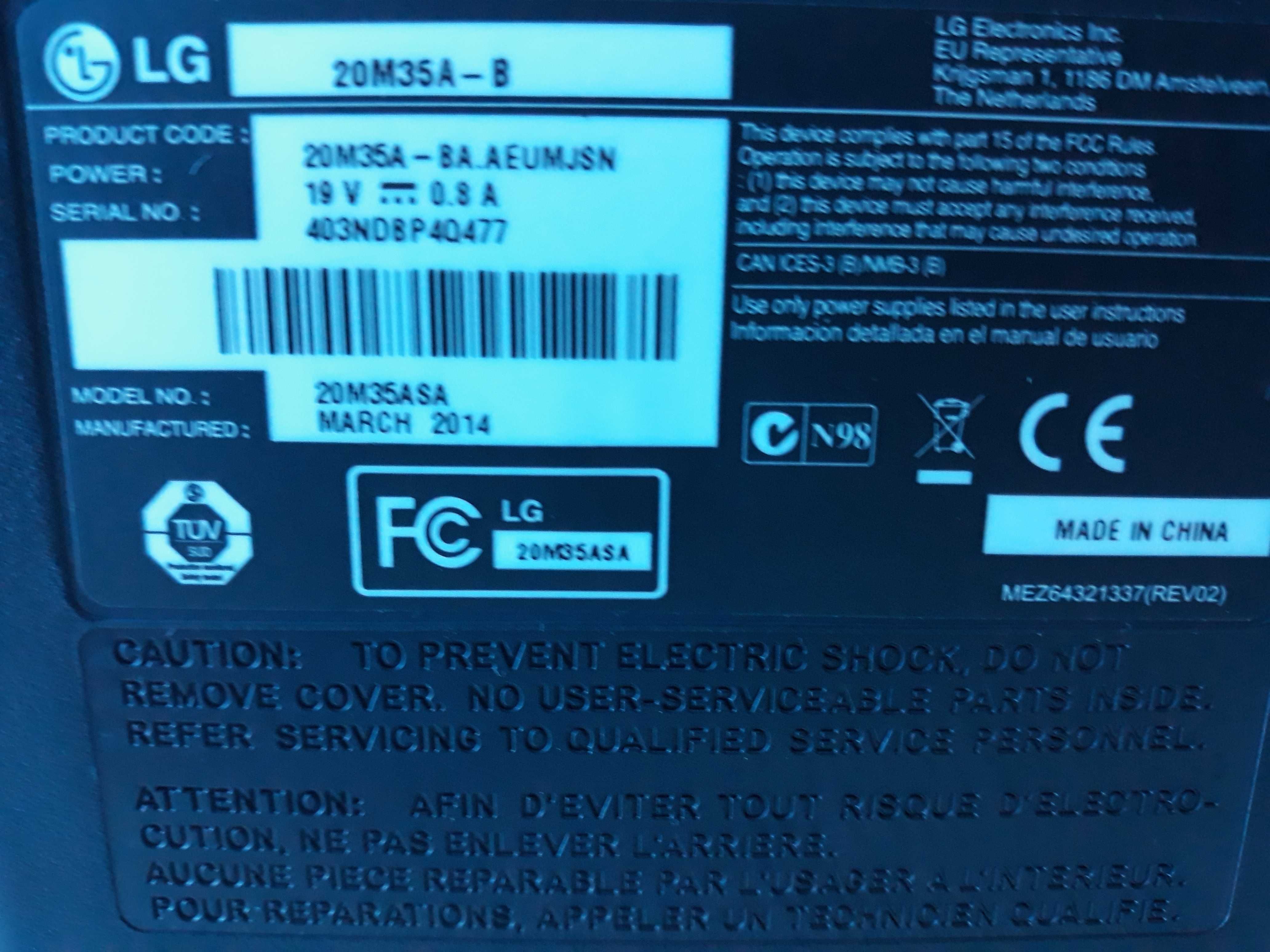Монитор LG 19.5 inch модел LG 20M35A