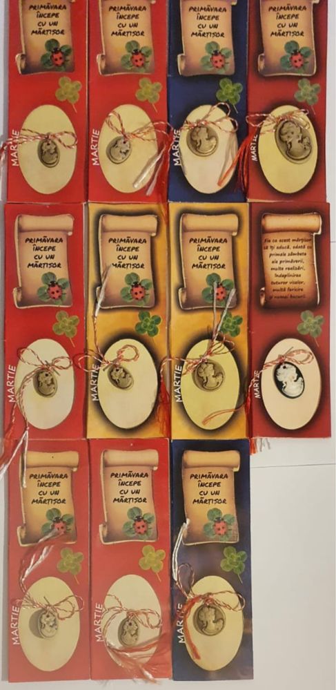 set martisoare pandative rasina lucrate manual 11 buc diferite modele