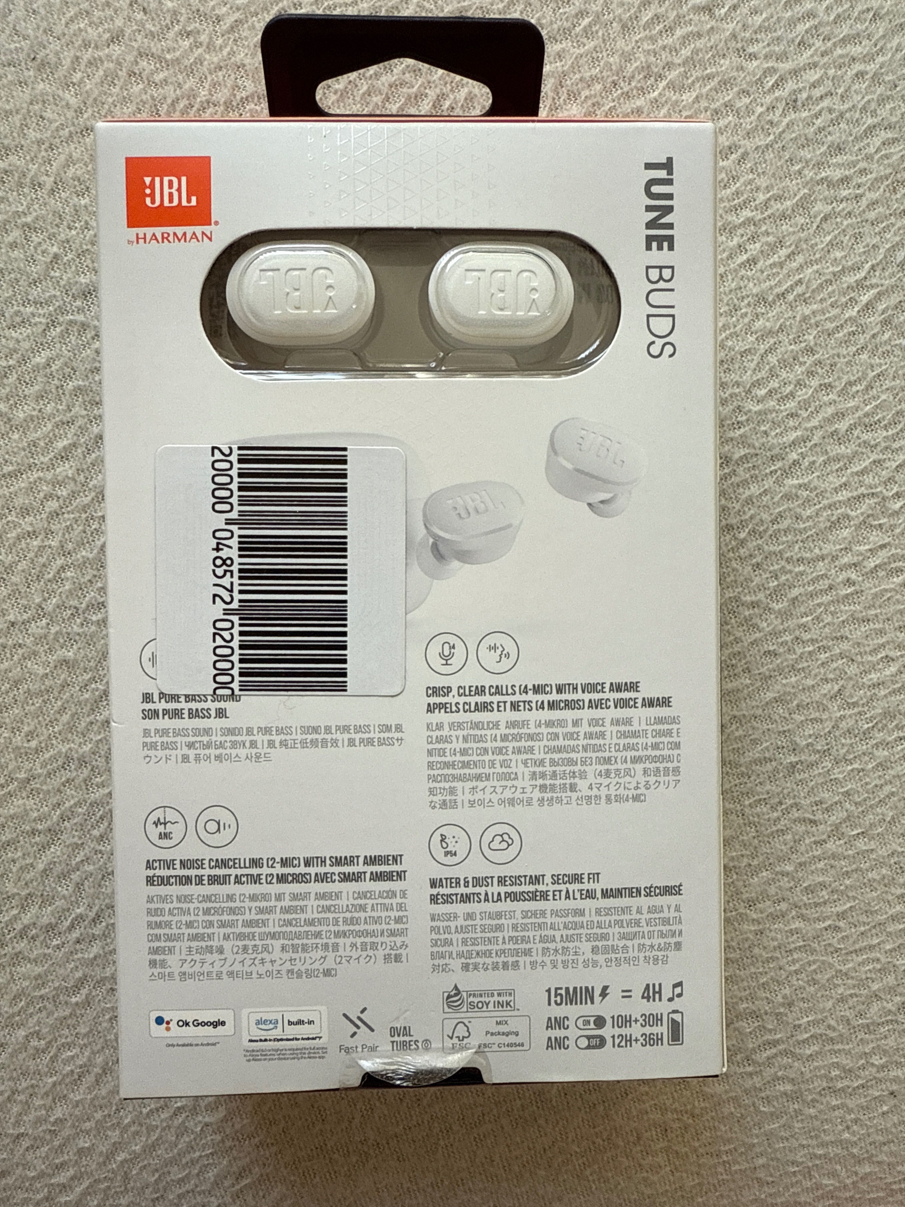 Бели Слушалки JBL