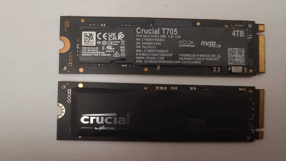 SSD Crucial T705 de 4TB PCI Express 5.0 , 14100 MB/s ,nou