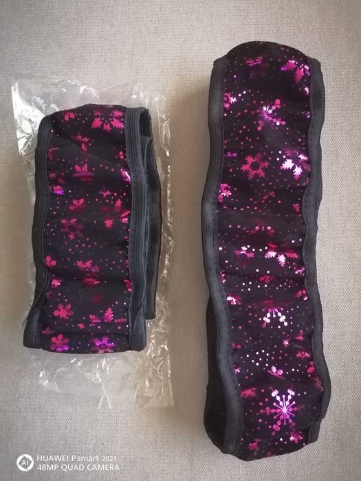 Велурен калъф на цветя и звезди за волан на женски автомобил