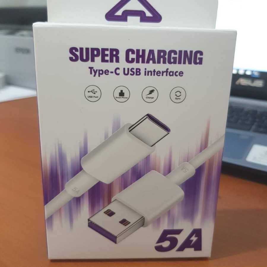 Cablu Super Charging Type-C 5A amperi. Nou, sigilat.