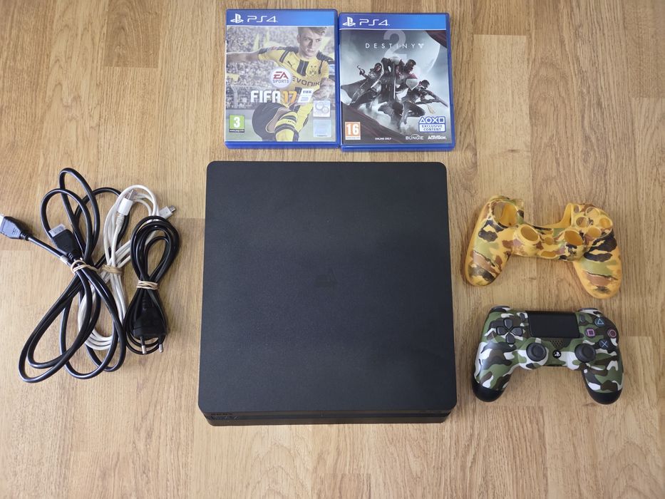 Playstation Ps 4 Slim 1 TB/4 jocuri/maneta/cabluri