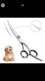 Извита ножица за подстригване на кучета (груминг )