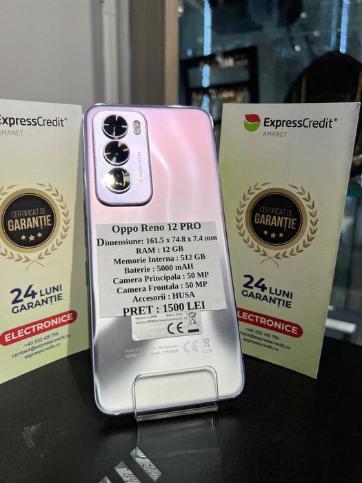 (ag42) Telefon OPPO RENO 12 PRO b11718 *2 ANI GARANTIE*