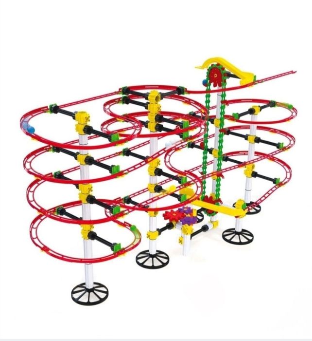 Set constructie copii Skyrail Ottovolante elevator Quercetti 360 piese