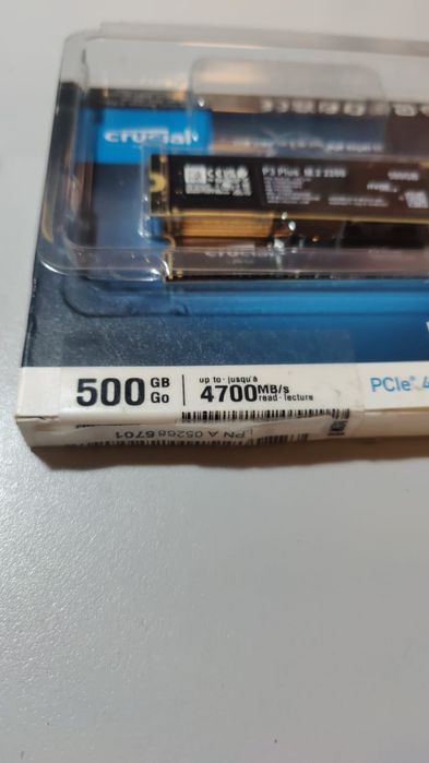 SSD Crucial P3 Plus PCIe 4.0 NVMe M.2, 500GB, 4700MB/s- nou