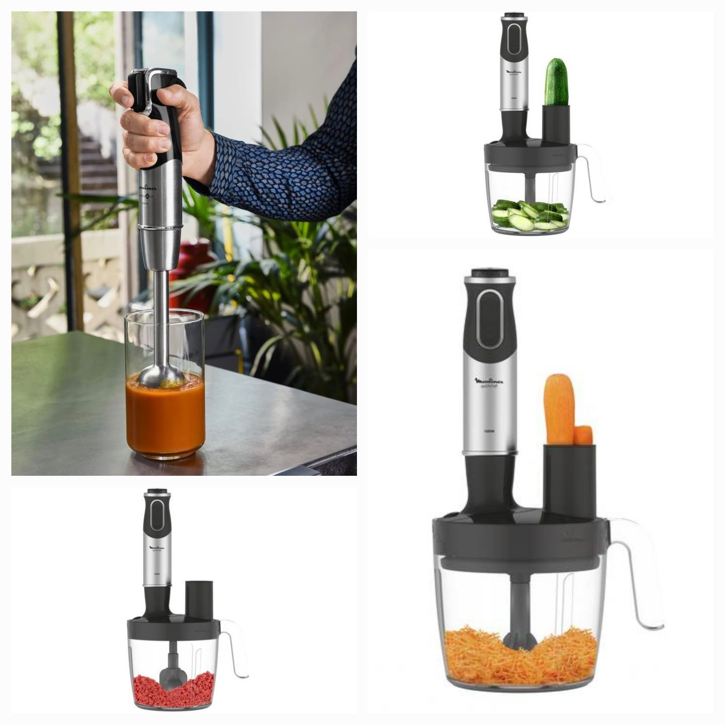 Moulinex Infinyforce Pro 1200W Блендер,пасатор,чопър,бъркалка 5в1.