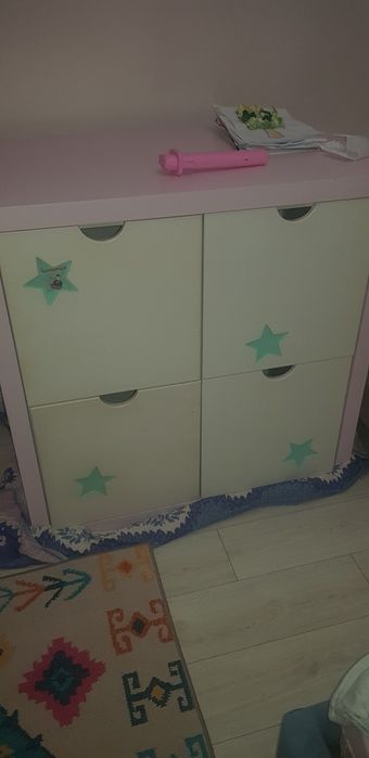 Комод детский розовый