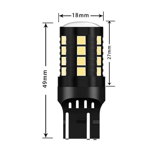 Set 2 led auto W21w/5w, P13w , p21w 27 SMD alb canbus pozitie daylight