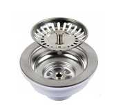 Set scurgere inox pentru chiuveta 7.8x11x8cm, argintiu