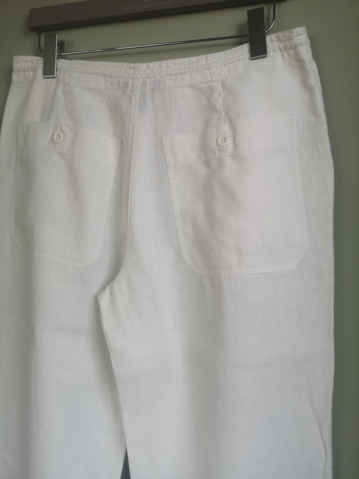 H&M,бял ленен панталон, размер 40