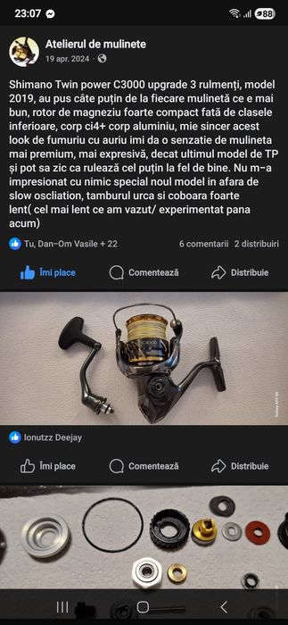 Shimano Twin power c3000 FD full upgrade rulmenti