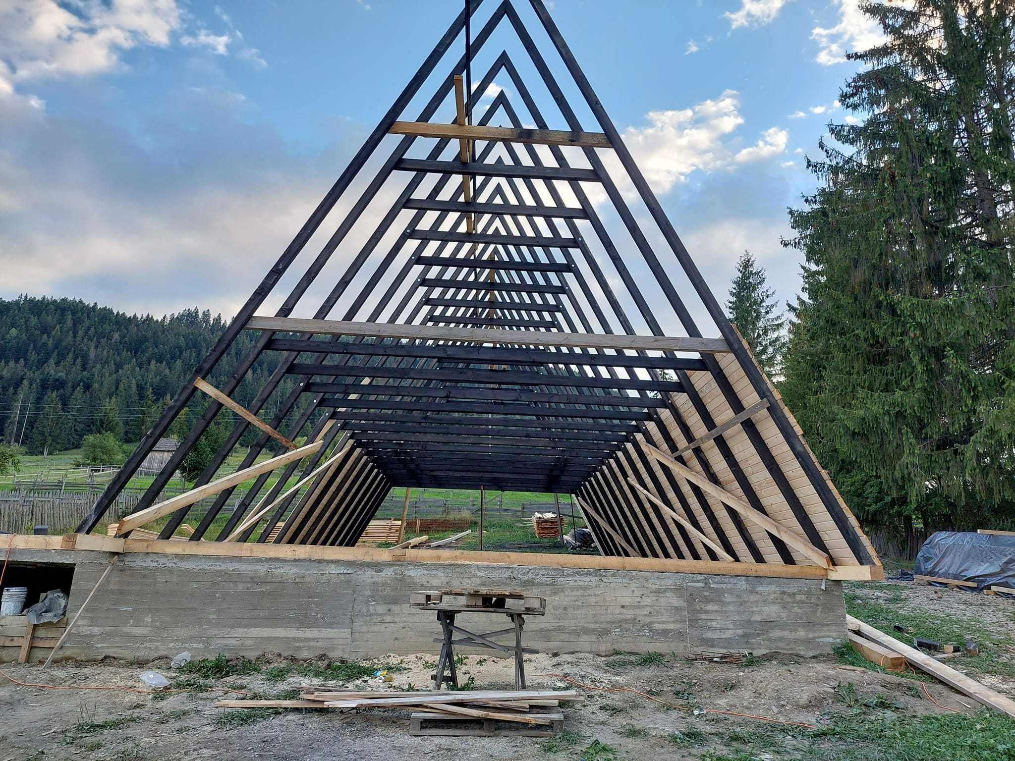 Casa din structura de lemn si cabane A frame de vanzare la comanda