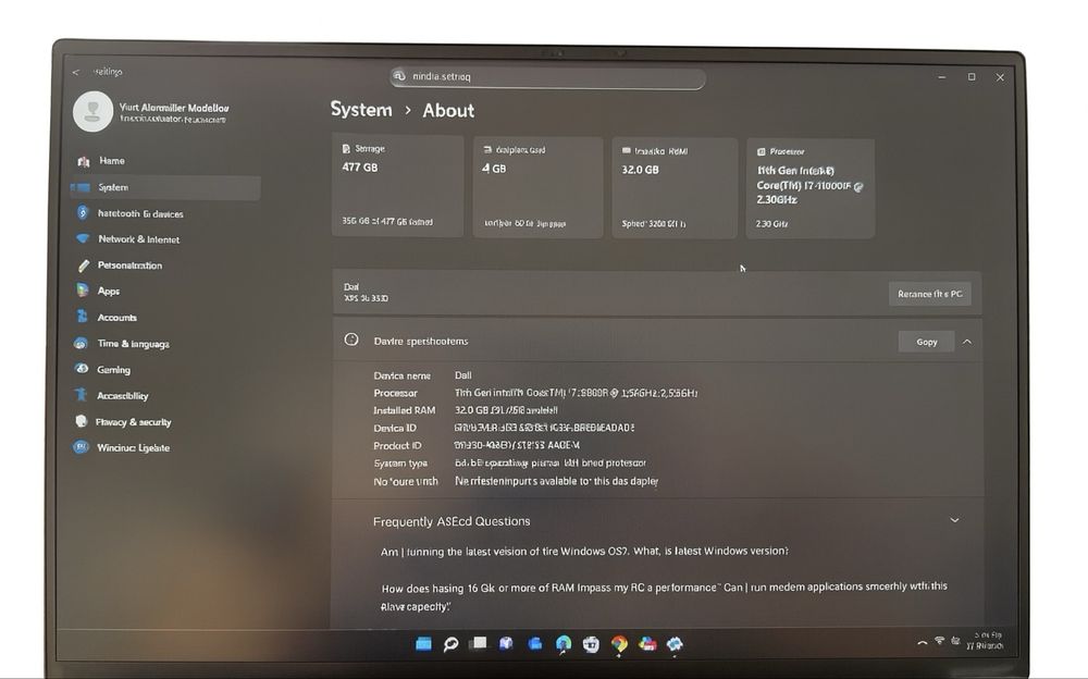 Dell XPS 15 9510 – 32GB RAM / 512GB SS