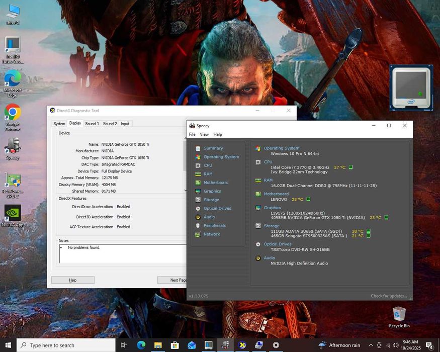 i7 3770 16gb ddr3 Gtx 1050Ti 4GB Ssd+hard pc calculator gaming unitate