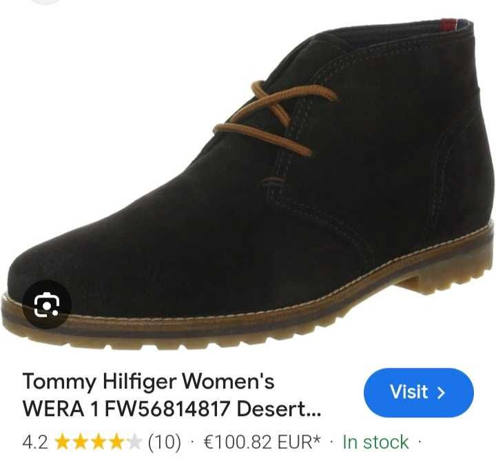 Cizme piele, ghete Tommy Hilfiger  
originale, model  FW56814817