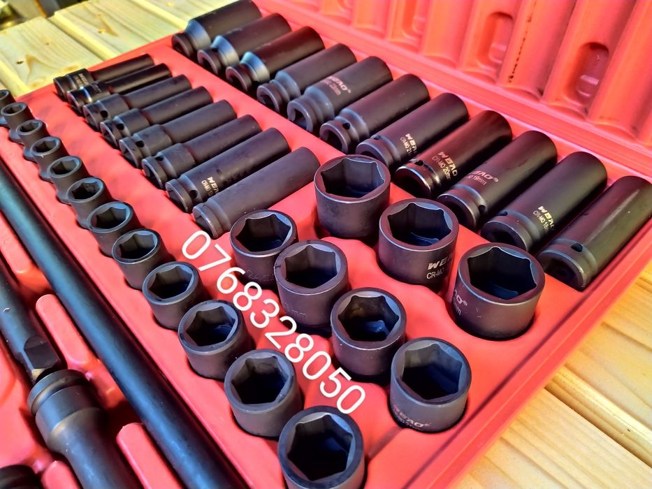 Trusa chei tubulare de impact 43 piese, 38mm, 78mm, 9-30mm, 1/2