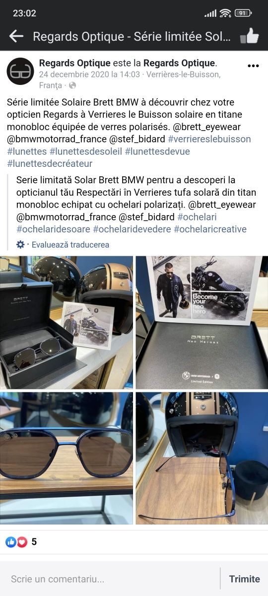 Ochelari De colecție BMW. Piesă foarte rara.